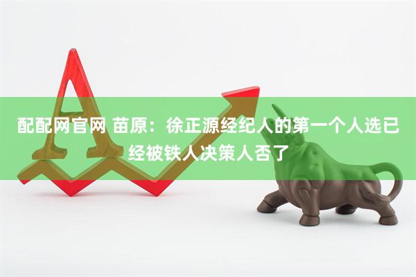 配配网官网 苗原：徐正源经纪人的第一个人选已经被铁人决策人否了